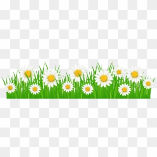 Clip Art Transparent Ground With White Png Clip Art - Grass With Flowers Png