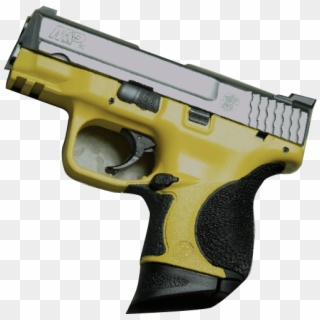Web Yellow Handgun - Firearm Clipart