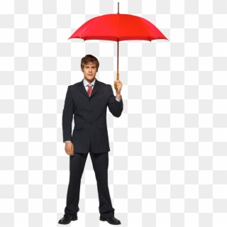Business Man Png Free Image Download - Umbrella And Person Png Clipart