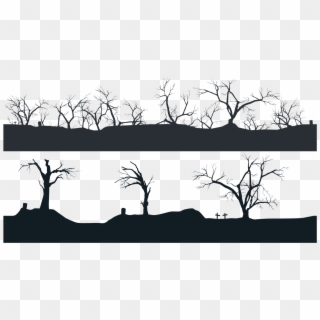 Graveyard Png - 2d Tree Background Png Clipart