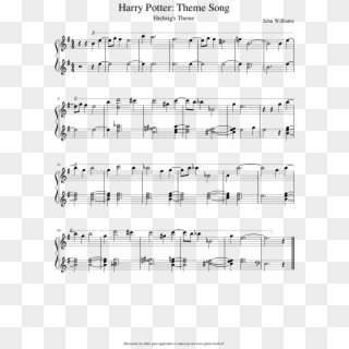 Harry Potter Theme Song Piano Sheet Music , Png Download - Music Clipart