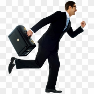 Businessman With Briefcase Png Image - Man Running With Suitcase Clipart