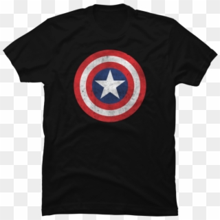 Captain America Shield Distressed - Captain America Shield Shirt Design Clipart