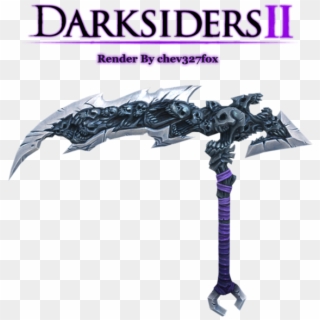 Drawn Scythe Two - Darksiders Death Weapons Clipart
