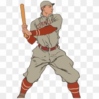 Vintage Baseball Player Png Royalty Free - Vintage Baseball Player Clipart Transparent Png