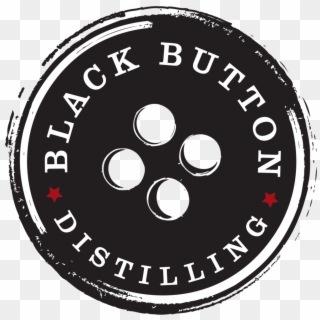 Black Button Distilling 2 Color Logo Clear Buttons Clipart