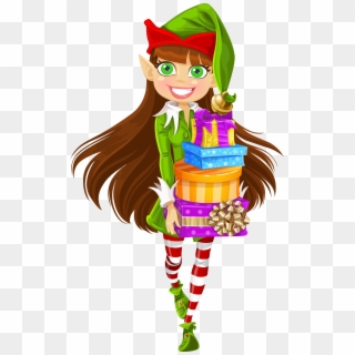 Christmas Girl Elf , Png Download Clipart