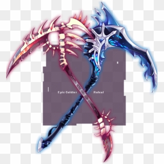 Drawn Scythe Epic - Epic Anime Weapons Clipart