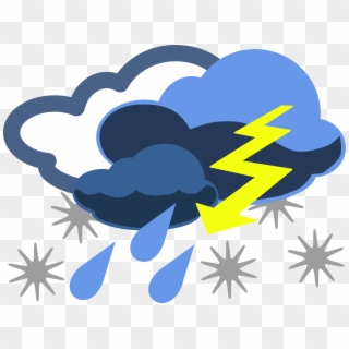 Lightening Storm Cloud - Bad Weather Clip Art - Png Download