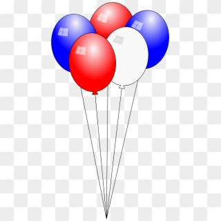 Big Image - Red White And Blue Balloons Png Clipart