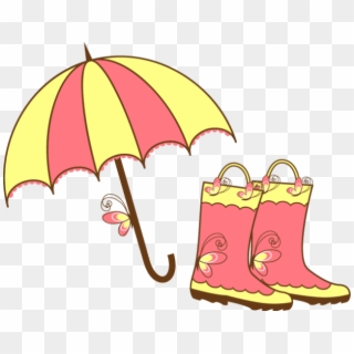 April Showers Clip Art Images Umbrella And Clouds - April Shower Clip Art - Png Download