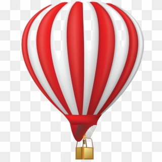Red White Striped Balloon - Air Balloon Clipart Png Transparent Png