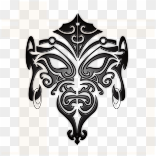 Maori Polynesian Tattoo On The Back Photo - Maori Face Tattoo Designs Clipart