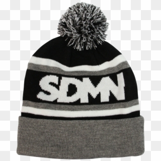 Sdmn Black & Grey Bobble Hat - Beanie Clipart