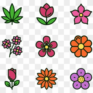 Flowers - Flower Flat Design Png Clipart