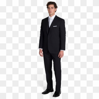 Black Valencia Suit By Savvi Online Rental - Coat And Tie Side View Clipart