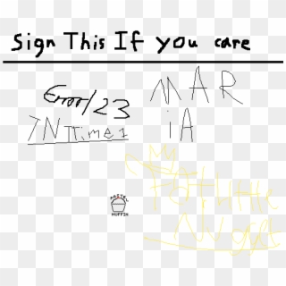 Sign If You Care - Handwriting Clipart