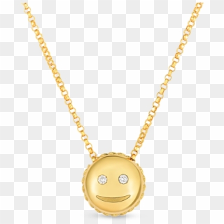 Roberto Coin Smiley Emoji Pendant With Diamonds - Locket Clipart