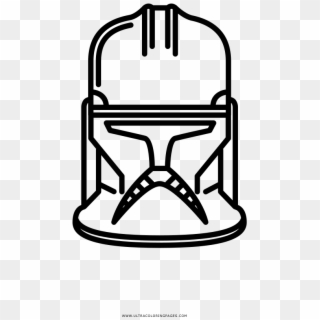 Clone Trooper Coloring Page - Line Art Clipart