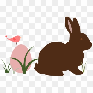 Grass Bird Easter Egg Bunny Png Image - Rabbit Silhouette Clipart