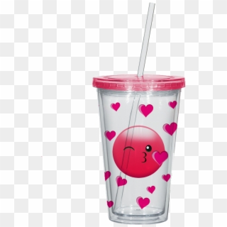 Valentines Day Emoji Tumbler - Vasos Personalizados Png Clipart