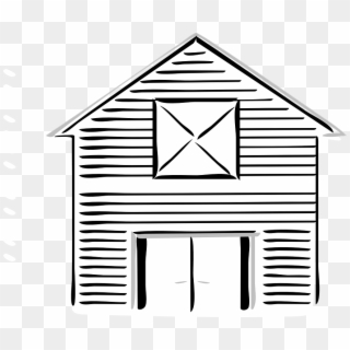 Barn Outline Free Vector Graphic Barn High White Front - Farm Clip Art - Png Download