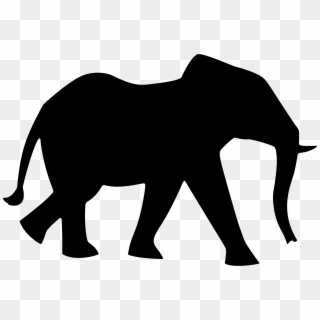 Africa Clipart Indian Animal - Silhouette Of A Elephant - Png Download