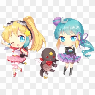 Season 8 Chibi Shio, Kosho, And Shoyu Artwork By Moorina - Cartoon Clipart