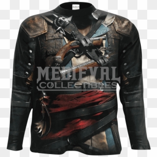 Assassins Creed Iv Black Flag Edward Uniform Long Sleeve - Assassin's Creed Black Flag T Shirt Clipart