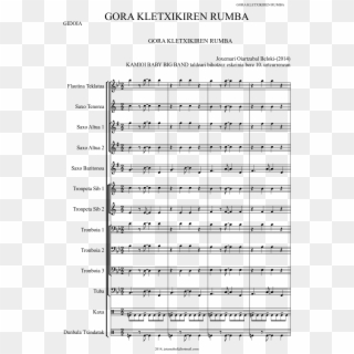 Gora Kletxikiren Rumba Sheet Music Composed By Joxemari - Saints Go Marching In Flute Music Clipart