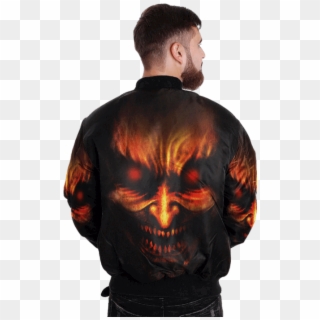 Com Devil, Angel Skull Over Print Jacket %tag - Jacket Clipart