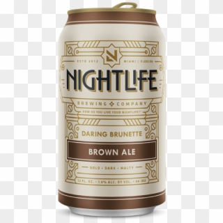 Daring Brunette - Nightlife Brewery Miami Clipart