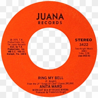 Ring My Bell By Anita Ward Us Vinyl Red Label A-side - Circle Clipart