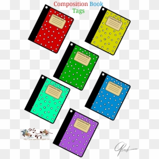 Free Printable Composition Book Tags - Colorfulness Clipart