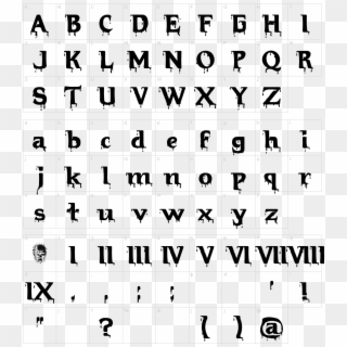 Font Characters - Gaming Font Clipart
