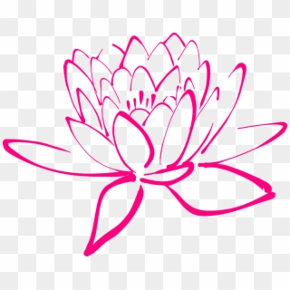 Flower Pink Blossom Pegals Lotus - Clipart Purple Lotus - Png Download
