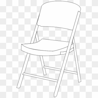 Chair Furniture Steel Folding Foldable Portable - White Chair Vector Png Clipart
