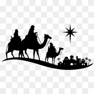 Bethlehem In Silhouette - Christmas Religious Card Ideas Clipart
