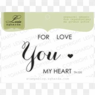 {ta026} Stamp Set "for You My Heart" - Esser I Love You Clipart