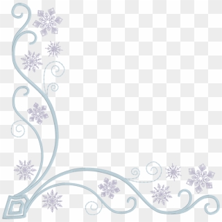 Snowflake Pearl Needles - Snowflake Corner Png Clipart