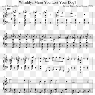 Whaddya Mean You Lost Your Dog Sheet Music Composed - Sheet Music Clipart