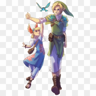 Link, Aryll, And Navi My First Attempt At A Solarpunk - Legend Of Zelda Aryll Clipart