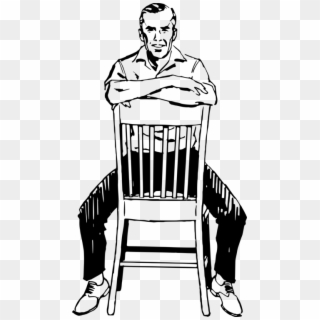 Chair Computer Icons Furniture Seat Encapsulated Postscript - Guy Sitting In Chair Drawing Clipart