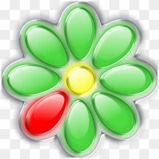 Flower With Green And Red Petals Clipart
