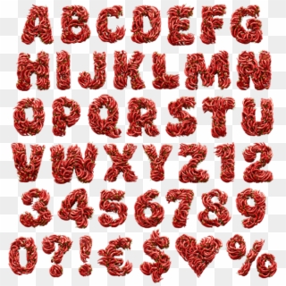 Red Hot Chili Pepper Font Clipart
