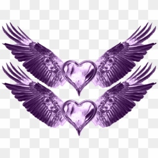 Welcome To Cocreation - Png Heart With Purple Wings Wings Clipart