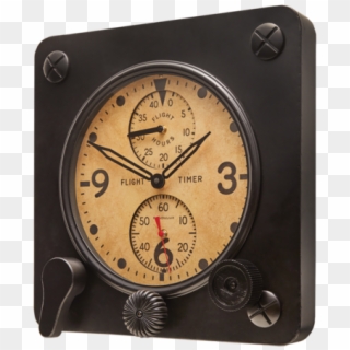 Flight Timer Wall Clock Black - Quartz Clock Clipart