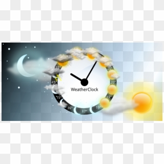 Weather Clock Clever Combination Of Analog Clock And - Quartz Clock Clipart
