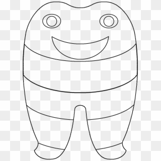 Tooth Template - Line Art Clipart