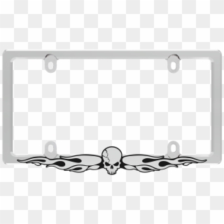 Cruiser Accessories Skull License Plate Frame - Barbed Wire Clipart